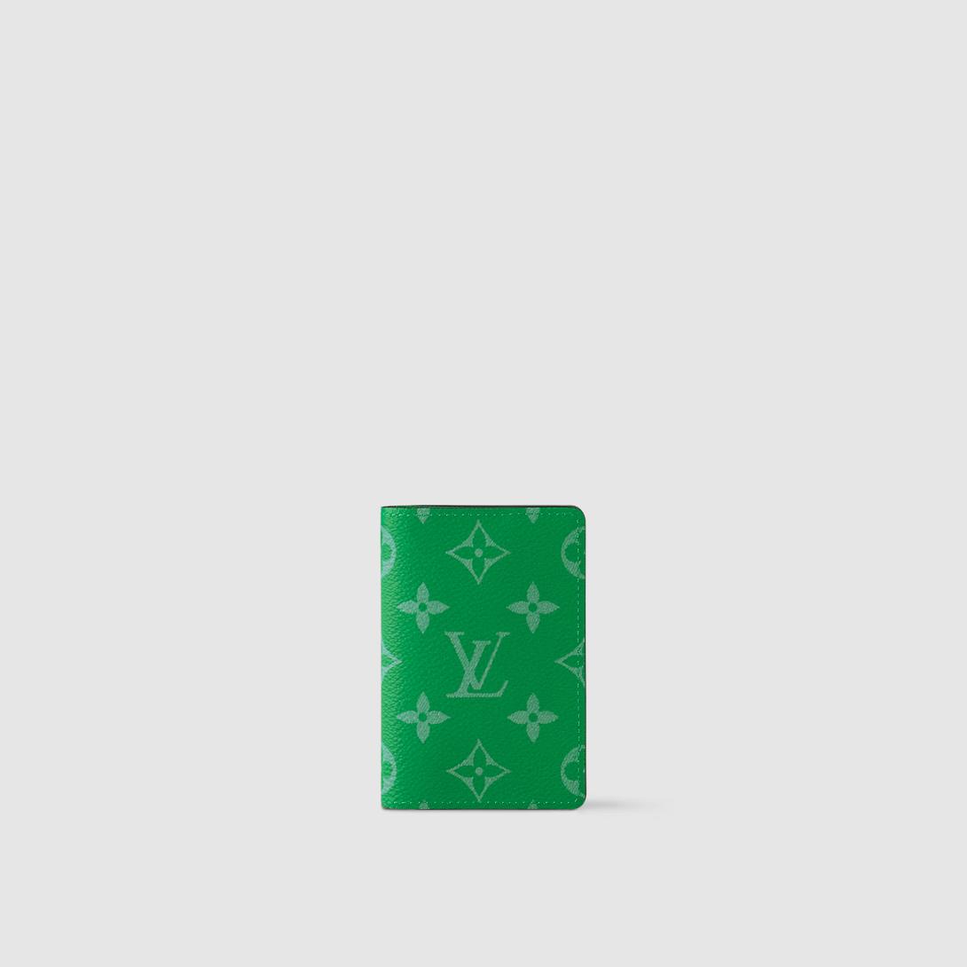 Ví Louis Vuitton Pocket Organizer Taigarama Nam Xanh Lá